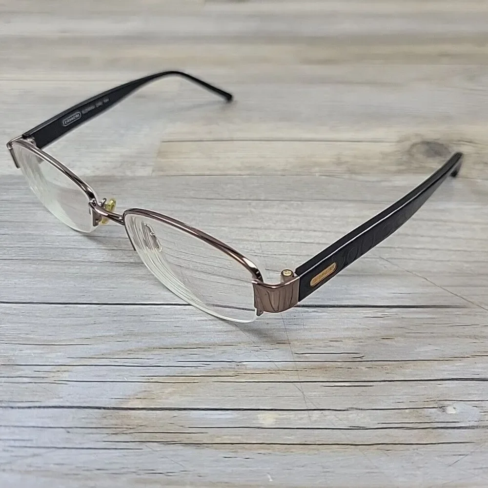 Coach Eyeglasses SUZANNA (246) TAN 50-17-135 Brown Half Rim ‎ FRAMES ONLY